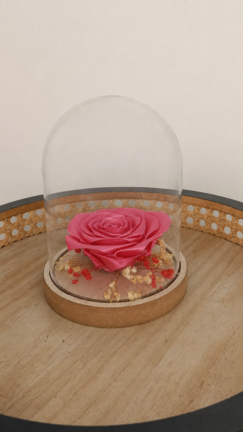 Rose éternelle sous cloche🌹🔔