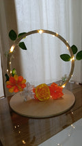 Couronne de fleurs en satin