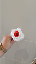 Rose en ruban de satin – Fait main