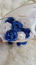 Bouquet de roses en satin fait-main💐🌹