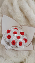 Bouquet de roses en satin- fait main 💐🌹